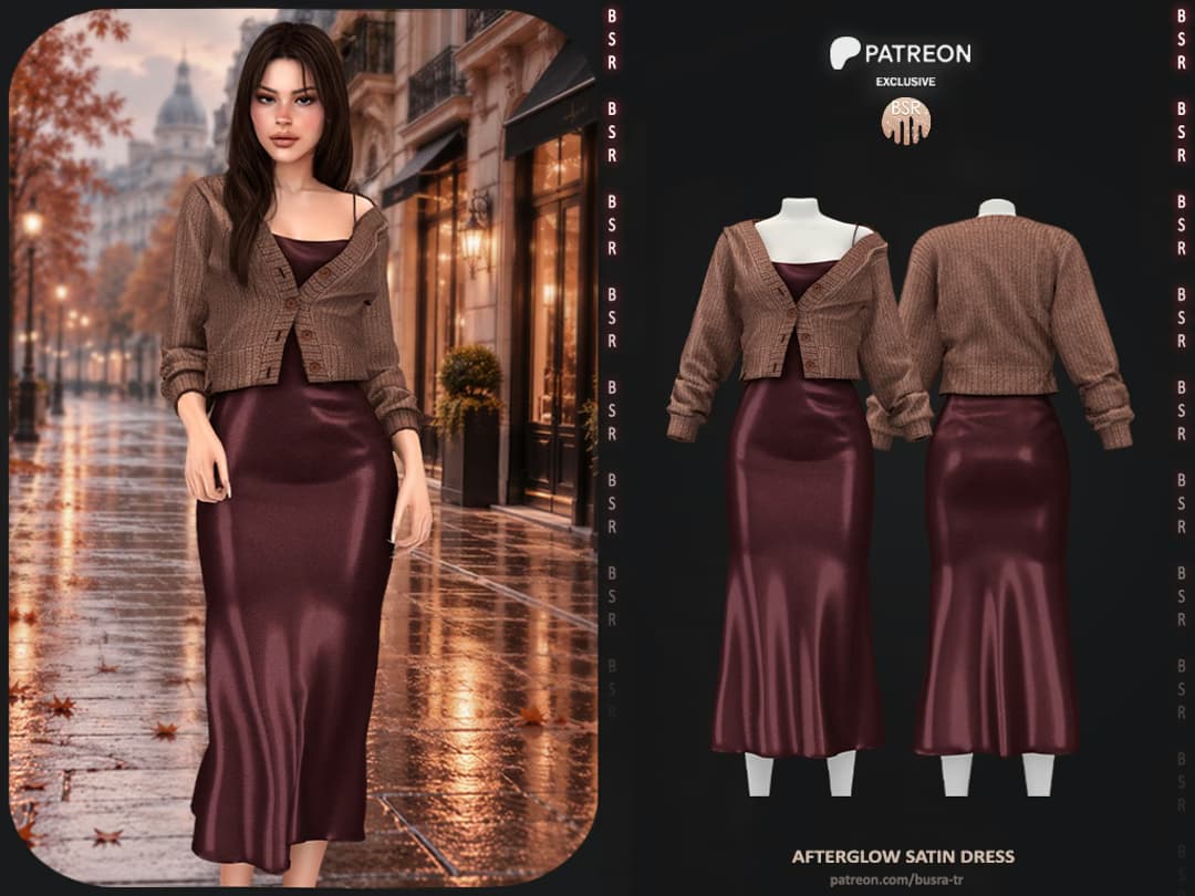 Платье с кардиганом Afterglow Satin Dress